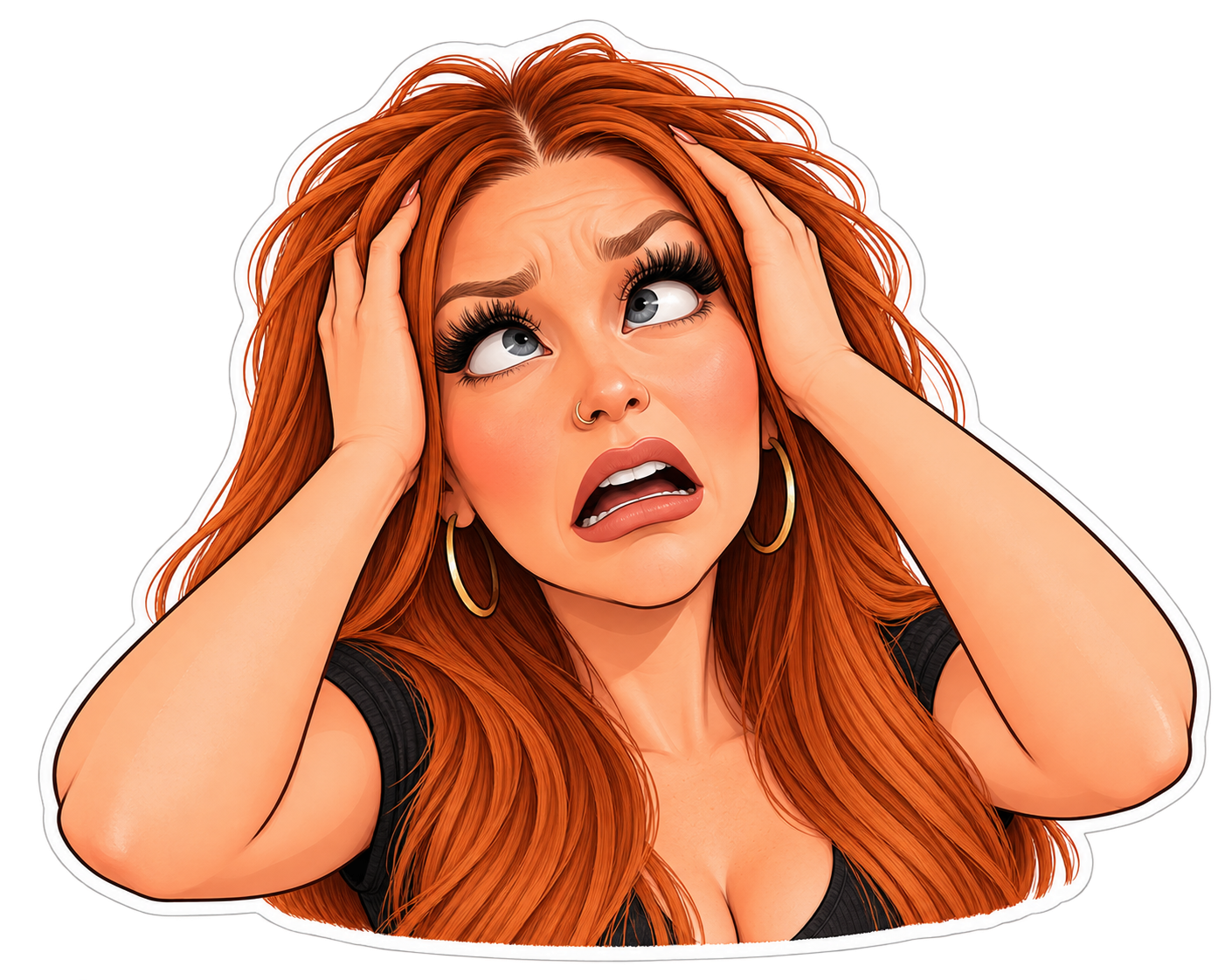 Cartoon Chelo having an overwhelmed moment